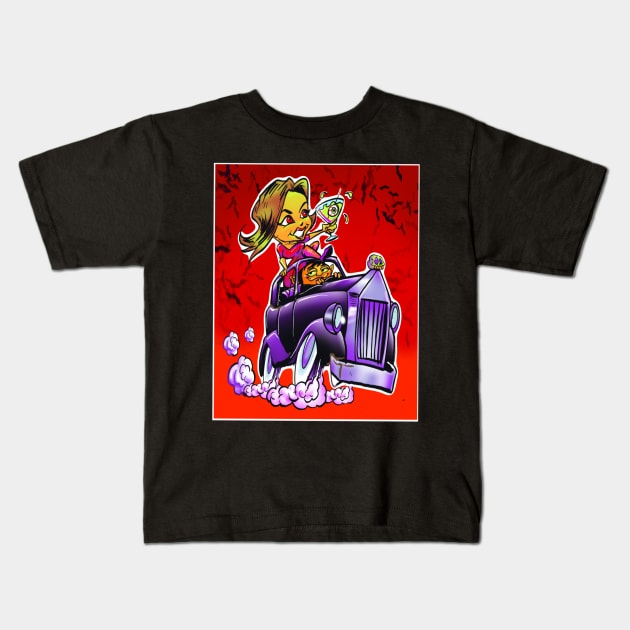 Monster Speeding Kids T-Shirt by Biomek